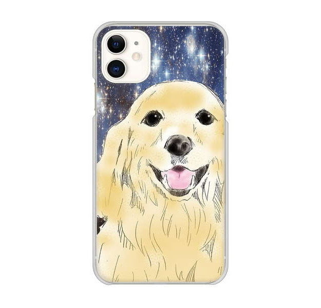 iPhone 11 高画質仕上げ 背面印刷 ハードケース ゴールデンレトリバー