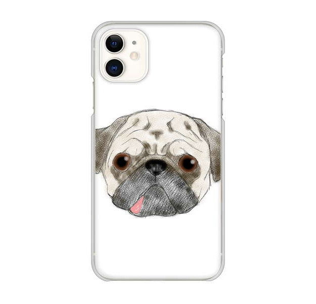 iPhone 11 高画質仕上げ 背面印刷 ハードケース パグ