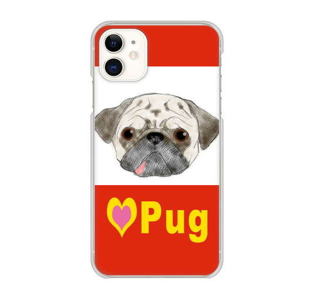 iPhone 11 高画質仕上げ 背面印刷 ハードケース パグ