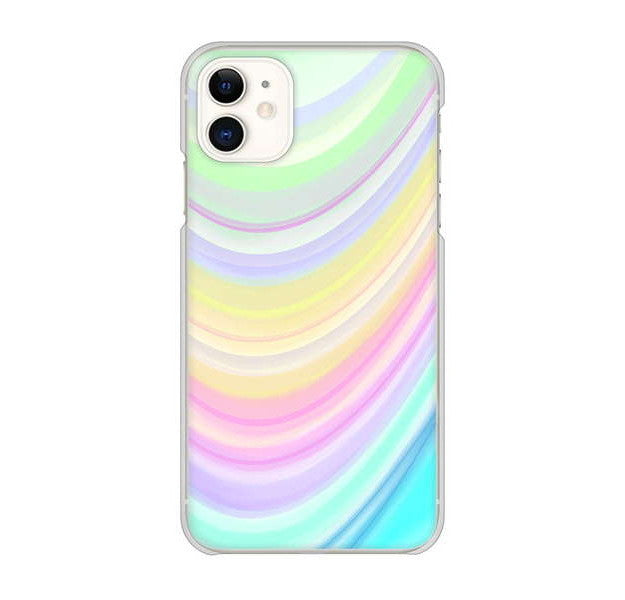 iPhone 11 高画質仕上げ 背面印刷 ハードケース レインボー