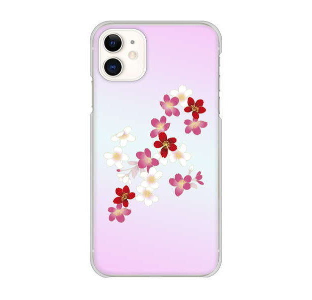iPhone 11 高画質仕上げ 背面印刷 ハードケース 和花柄