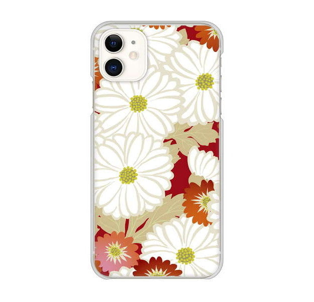 iPhone 11 高画質仕上げ 背面印刷 ハードケース 和花柄