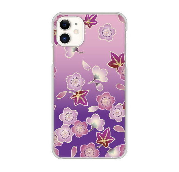 iPhone 11 高画質仕上げ 背面印刷 ハードケース 和花柄