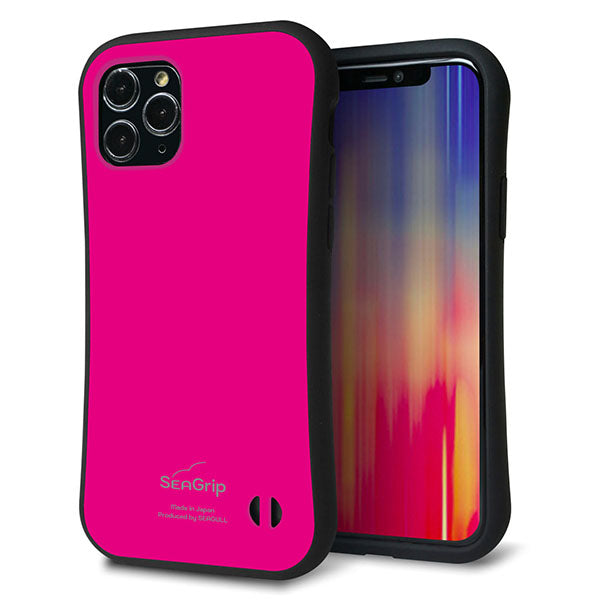 iPhone11 Pro スマホケース 「SEA Grip」 グリップケース Sライン 【KM910 ポップカラー(ピンク)】 UV印刷