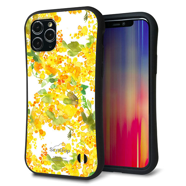 iPhone11 Pro スマホケース 「SEA Grip」 グリップケース Sライン 【MA870 ミモザ】 UV印刷