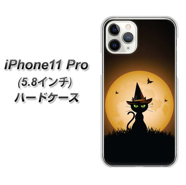 iPhone11 Pro (5.8インチ) 高画質仕上げ 背面印刷 ハードケース【440 猫の魔法使い】