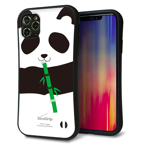 iPhone11 Pro Max スマホケース 「SEA Grip」 グリップケース Sライン 【FD817 パンダ】 UV印刷