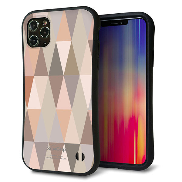 iPhone11 Pro Max スマホケース 「SEA Grip」 グリップケース Sライン 【MG800 くすみピンク】 UV印刷