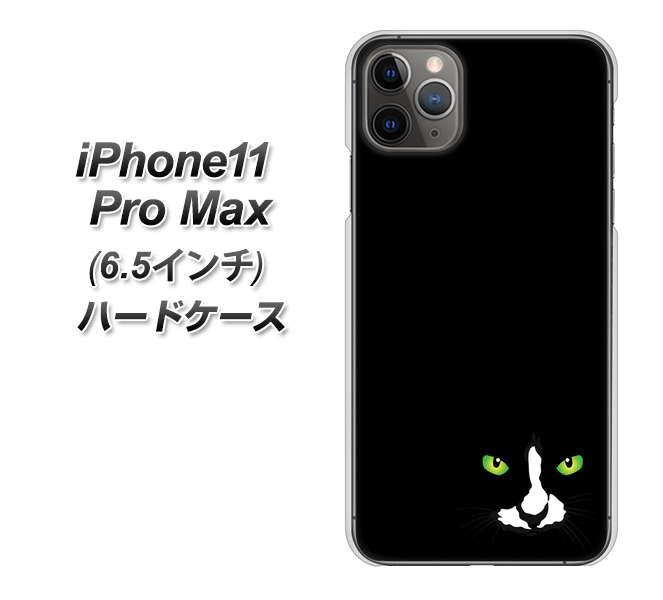 iPhone11 Pro Max (6.5インチ) 高画質仕上げ 背面印刷 ハードケース【398 黒ネコ】