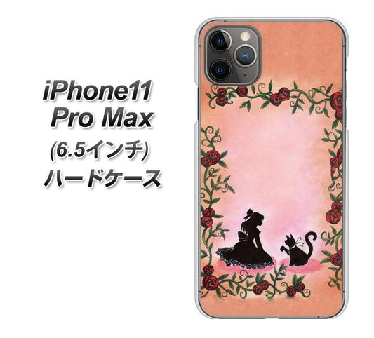 iPhone11 Pro Max (6.5インチ) 高画質仕上げ 背面印刷 ハードケース【1096 お姫様とネコ(カラー)】