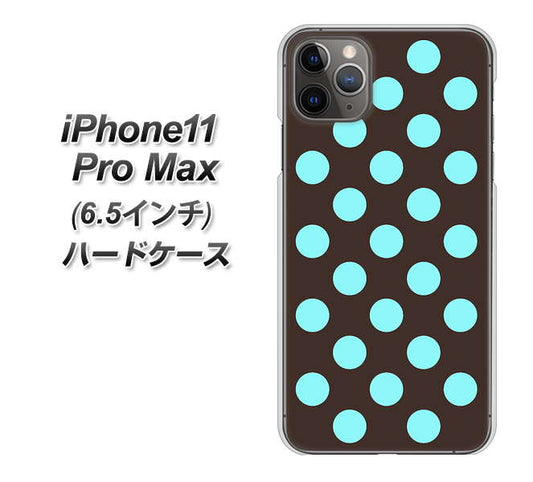 iPhone11 Pro Max　(6.5インチ) 高画質仕上げ 背面印刷 ハードケース【1352 シンプルビッグ水色茶】