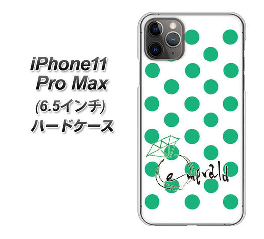 iPhone11 Pro Max (6.5インチ) 高画質仕上げ 背面印刷 ハードケース【OE814 5月エメラルド】