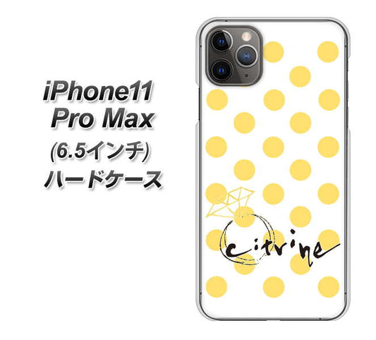 iPhone11 Pro Max (6.5インチ) 高画質仕上げ 背面印刷 ハードケース【OE820 11月シトリン】