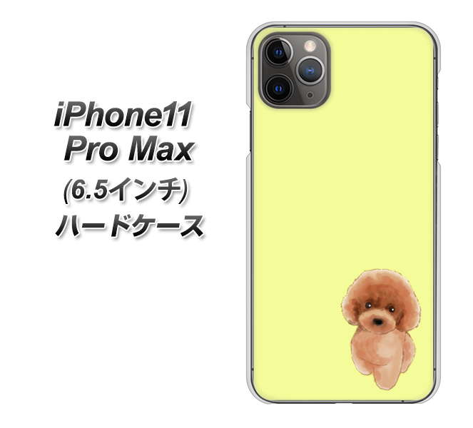 iPhone11 Pro Max (6.5インチ) 高画質仕上げ 背面印刷 ハードケース【YJ051 トイプードルレッド(イエロー)】