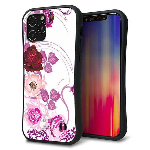 iPhone12 スマホケース 「SEA Grip」 グリップケース Sライン 【116 6月のバラ】 UV印刷