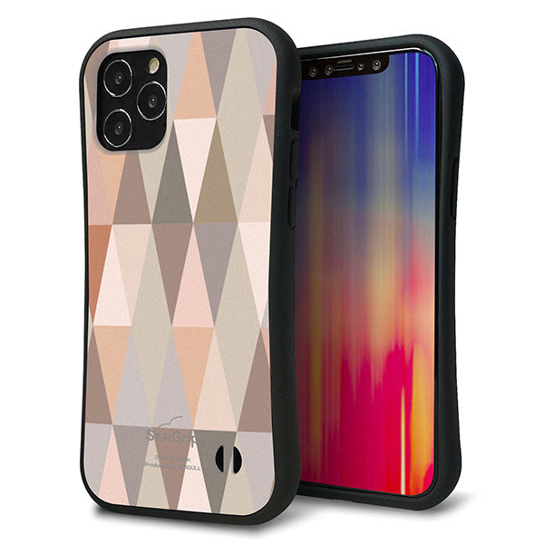 iPhone12 スマホケース 「SEA Grip」 グリップケース Sライン 【MG800 くすみピンク】 UV印刷