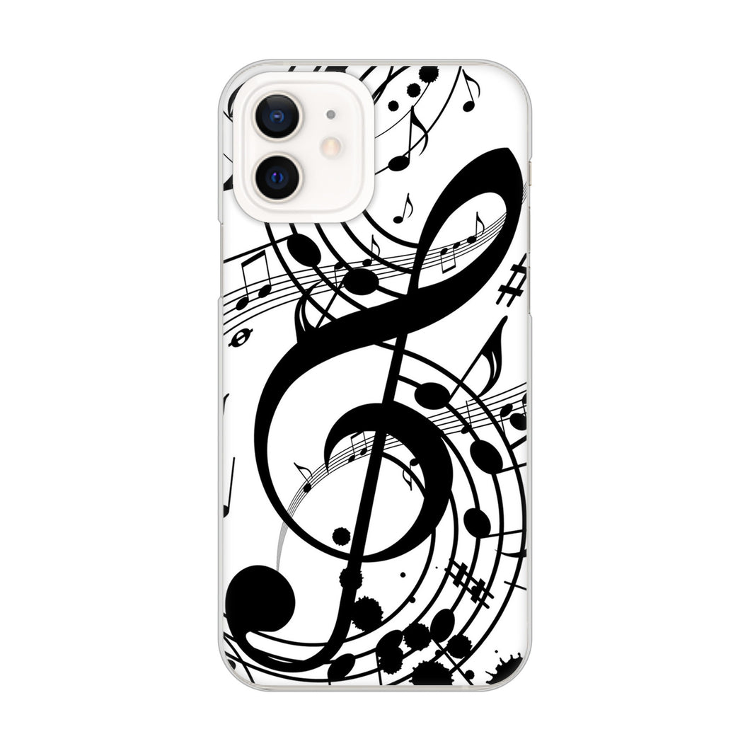 iPhone12 高画質仕上げ 背面印刷 ハードケース 音符