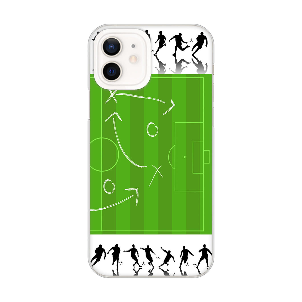 iPhone12 高画質仕上げ 背面印刷 ハードケース 【304 サッカー戦略ボード】