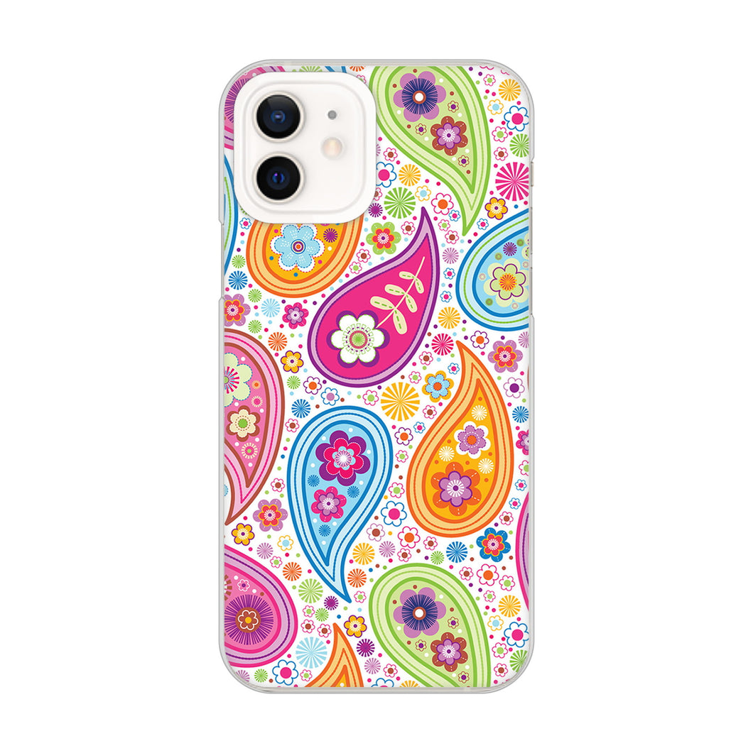 iPhone12 高画質仕上げ 背面印刷 ハードケース ペイズリー