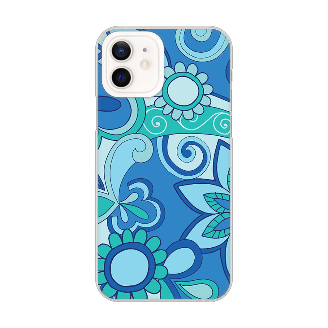 iPhone12 高画質仕上げ 背面印刷 ハードケース 【409 ブルーミックス】