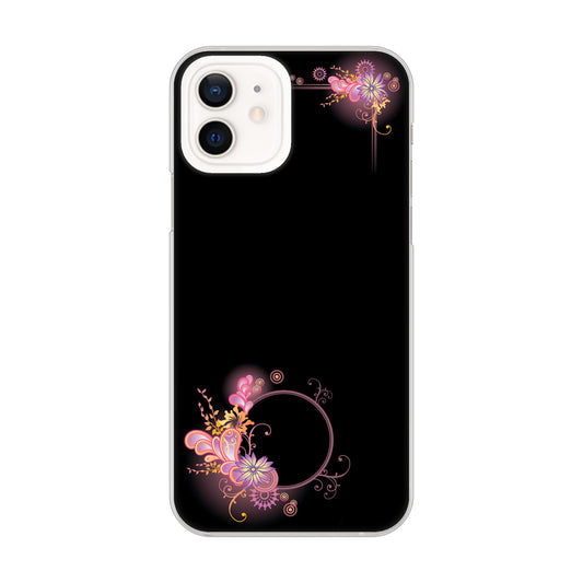 iPhone12 高画質仕上げ 背面印刷 ハードケース 【437 華のフレーム】