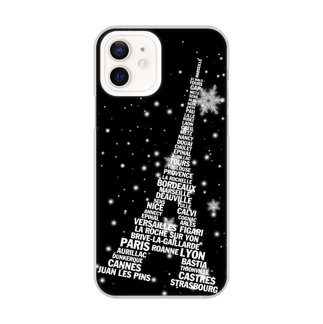 iPhone12 高画質仕上げ 背面印刷 ハードケース エッフェル塔