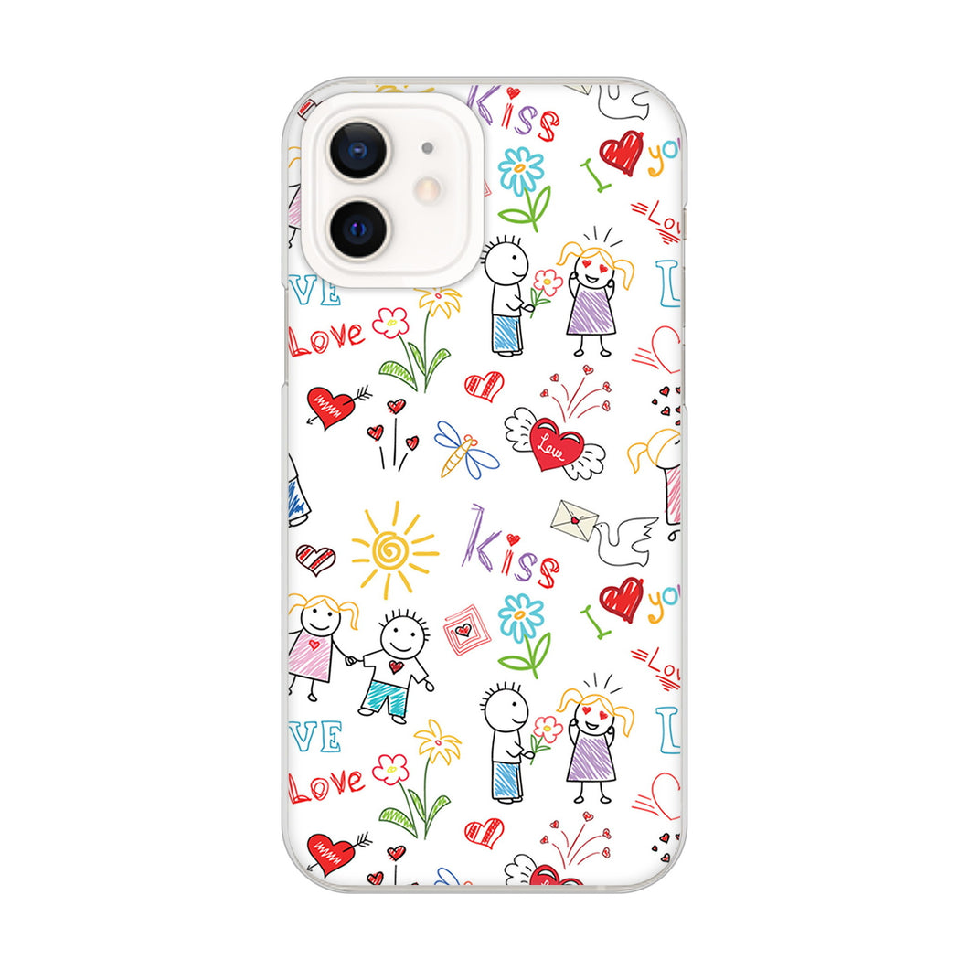 iPhone12 高画質仕上げ 背面印刷 ハードケース カップル&ファミリー