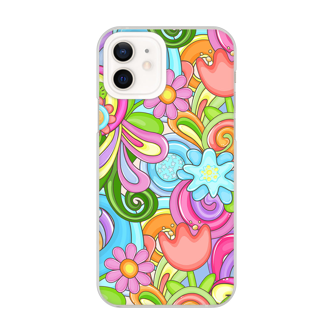 iPhone12 高画質仕上げ 背面印刷 ハードケース 【713 ミラクルフラワー】