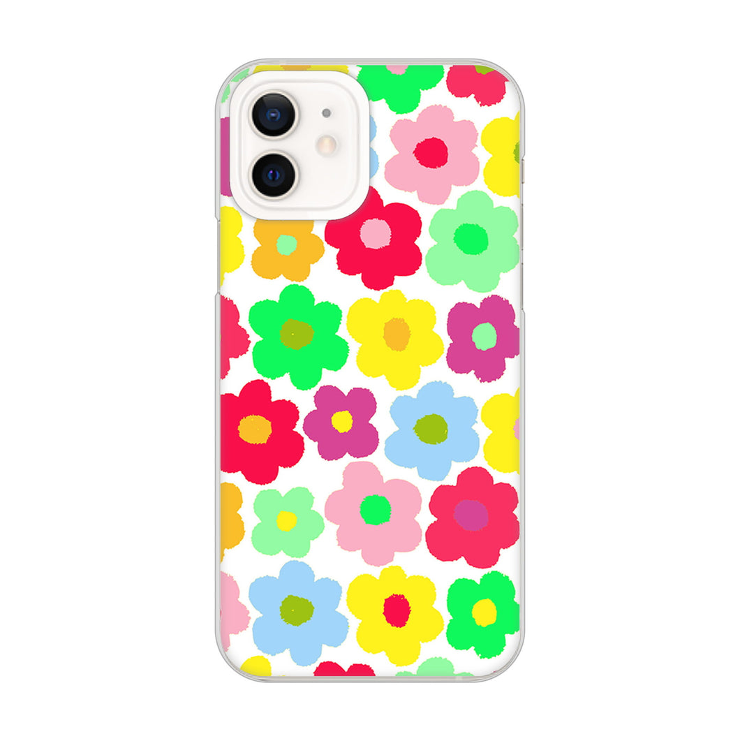 iPhone12 高画質仕上げ 背面印刷 ハードケース ルーズフラワー