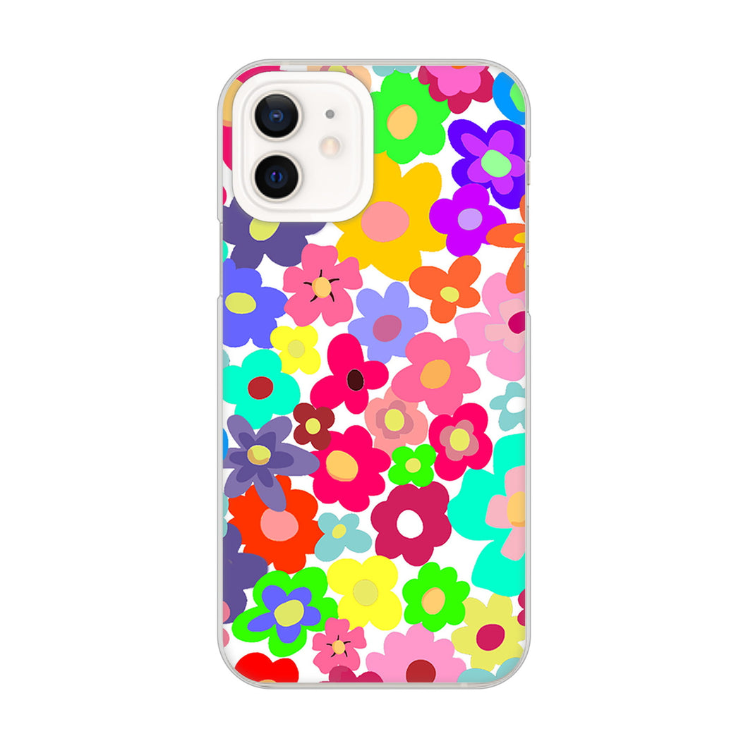 iPhone12 高画質仕上げ 背面印刷 ハードケース ルーズフラワー