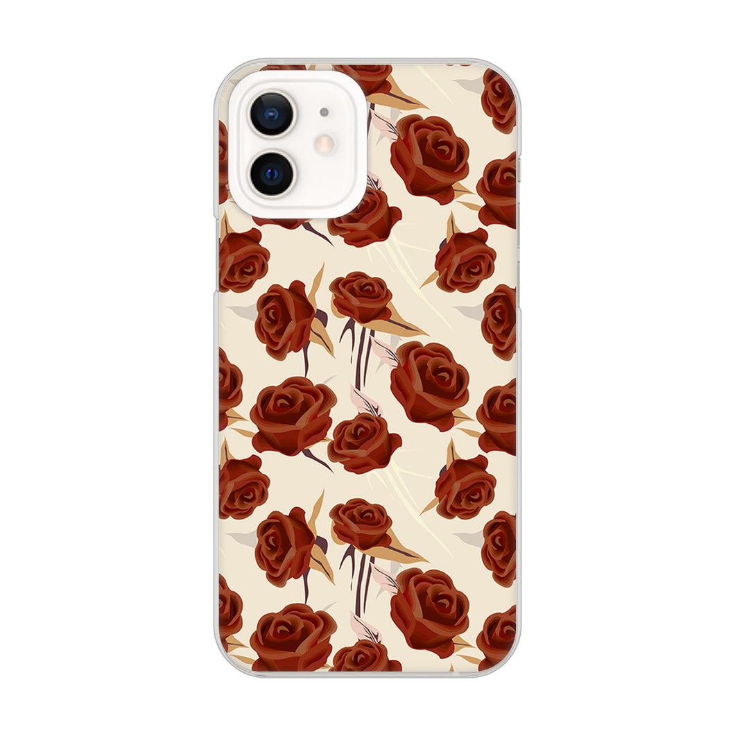 iPhone12 高画質仕上げ 背面印刷 ハードケース 【1157 クラシックローズ】
