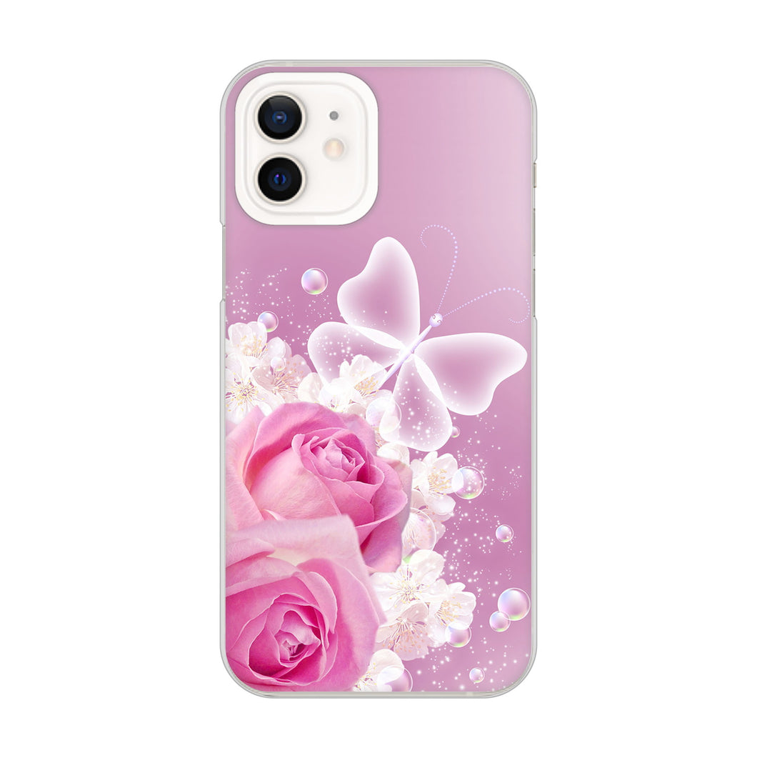 iPhone12 高画質仕上げ 背面印刷 ハードケース ロマンチックなバラ