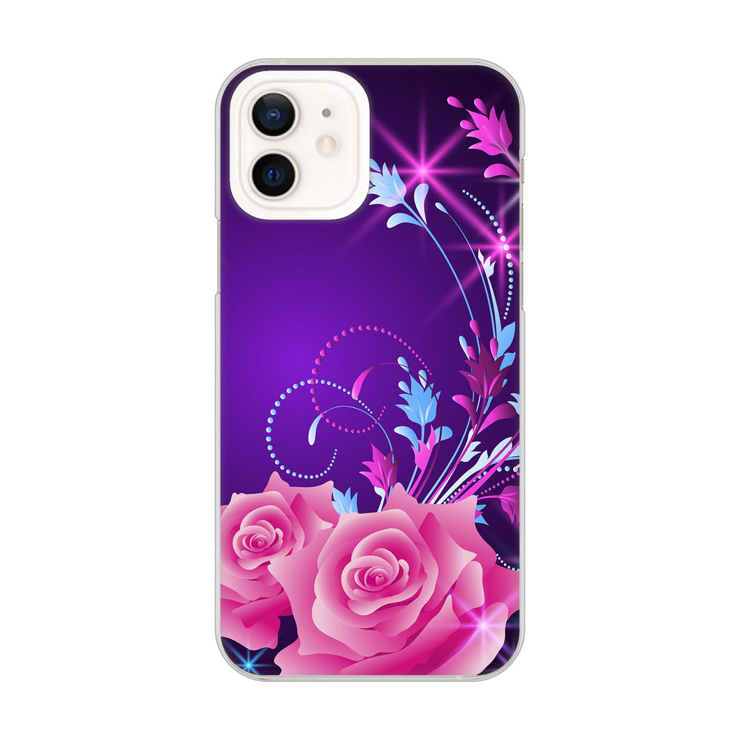 iPhone12 高画質仕上げ 背面印刷 ハードケース ロマンチックなバラ