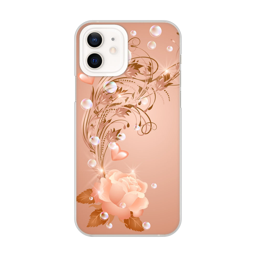 iPhone12 高画質仕上げ 背面印刷 ハードケース ロマンチックなバラ