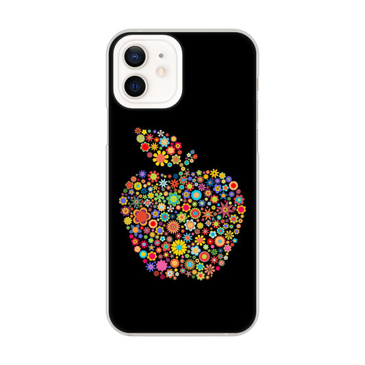 iPhone12 高画質仕上げ 背面印刷 ハードケース 【1195 カラフルアップル】