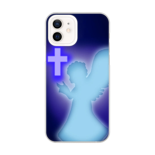 iPhone12 高画質仕上げ 背面印刷 ハードケース 【1249 祈りを捧げる天使】
