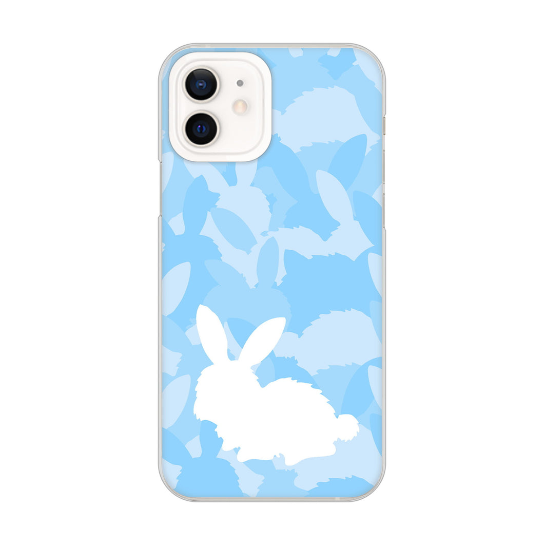 iPhone12 高画質仕上げ 背面印刷 ハードケース むかいあぐる うさぎ迷彩風