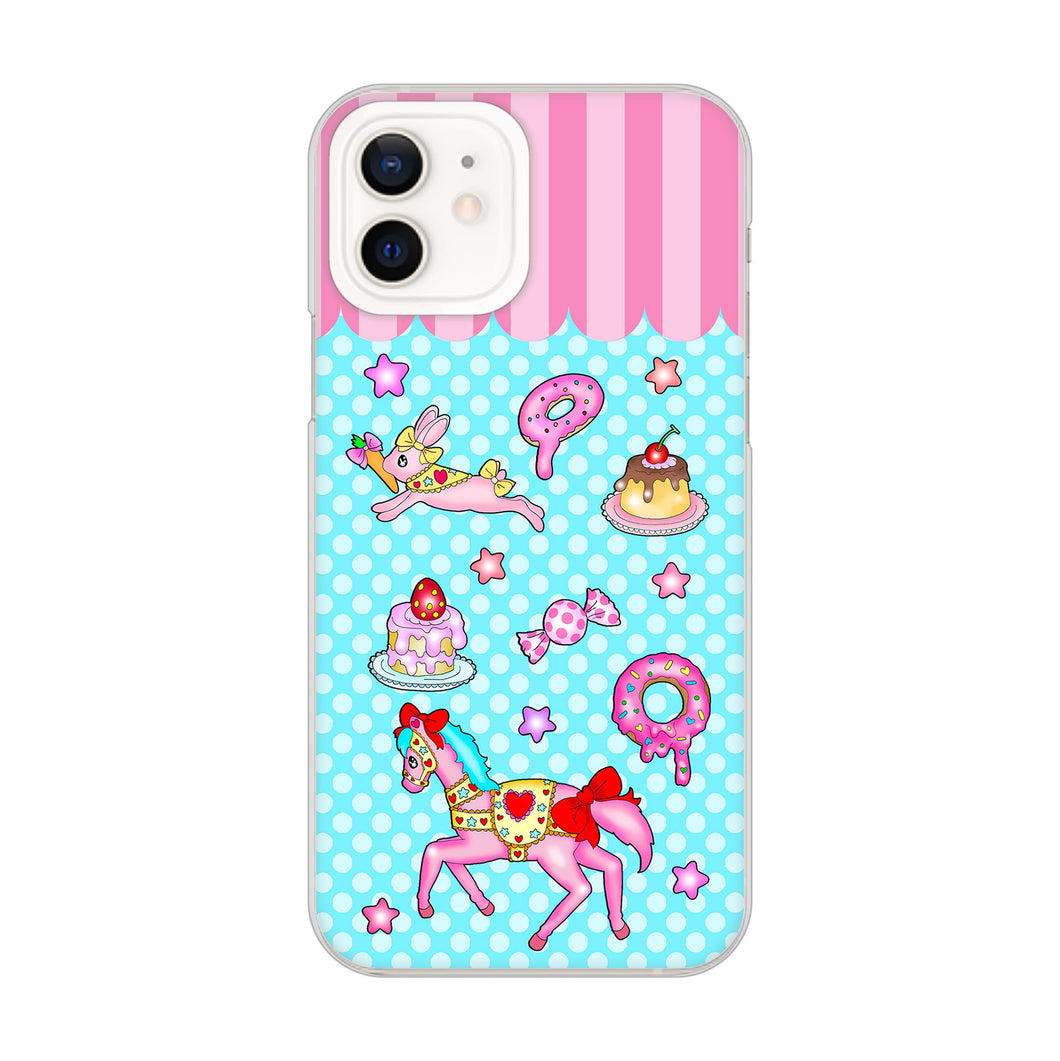 iPhone12 高画質仕上げ 背面印刷 ハードケース むかいあぐる メリーゴーランド