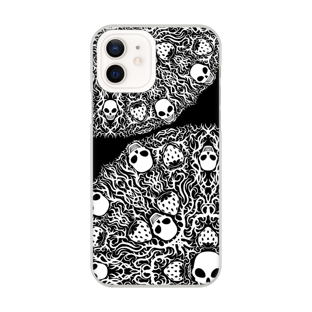 iPhone12 高画質仕上げ 背面印刷 ハードケース むかいあぐる 苺骸骨曼荼羅