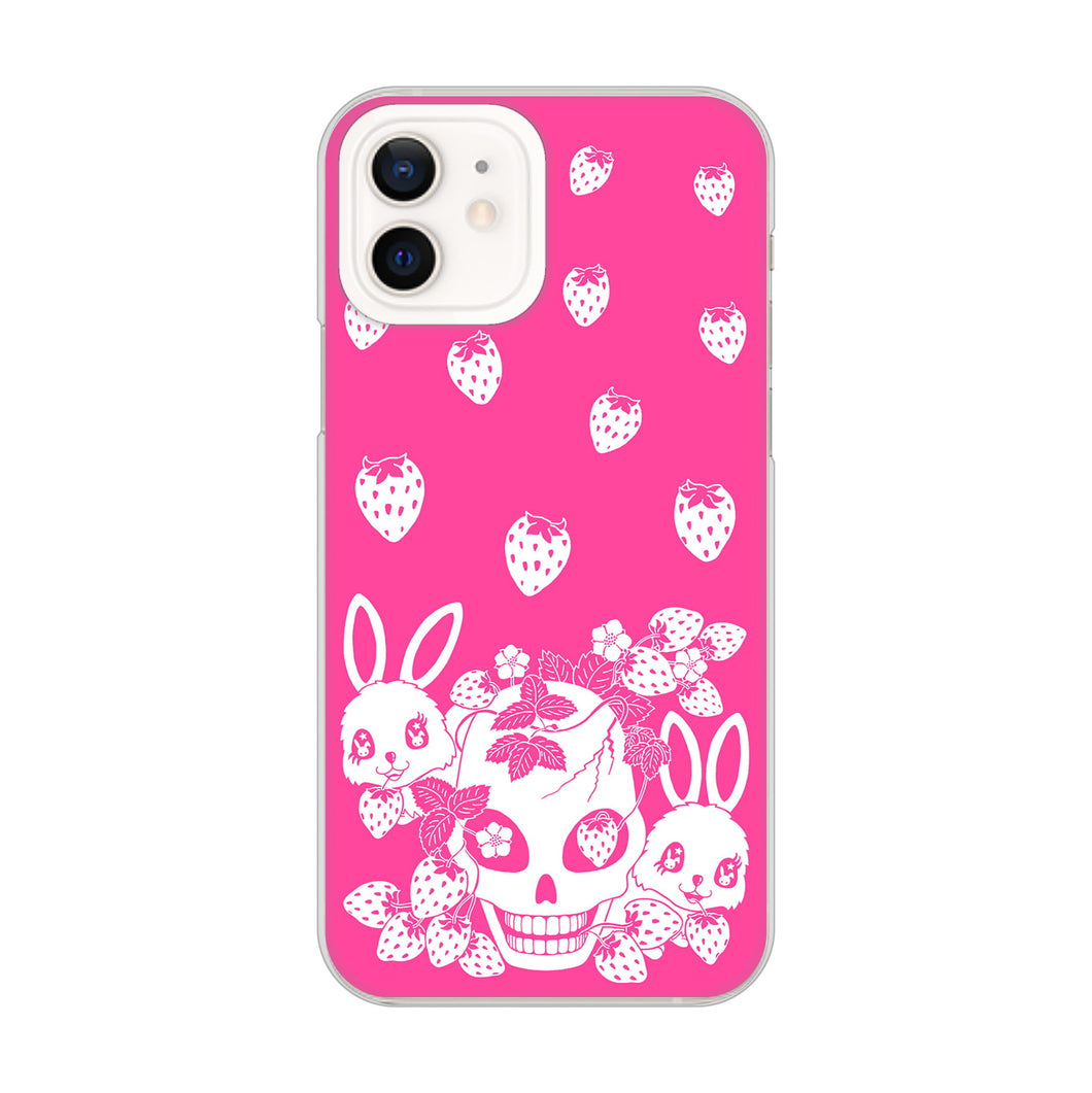 iPhone12 高画質仕上げ 背面印刷 ハードケース むかいあぐる 苺兎