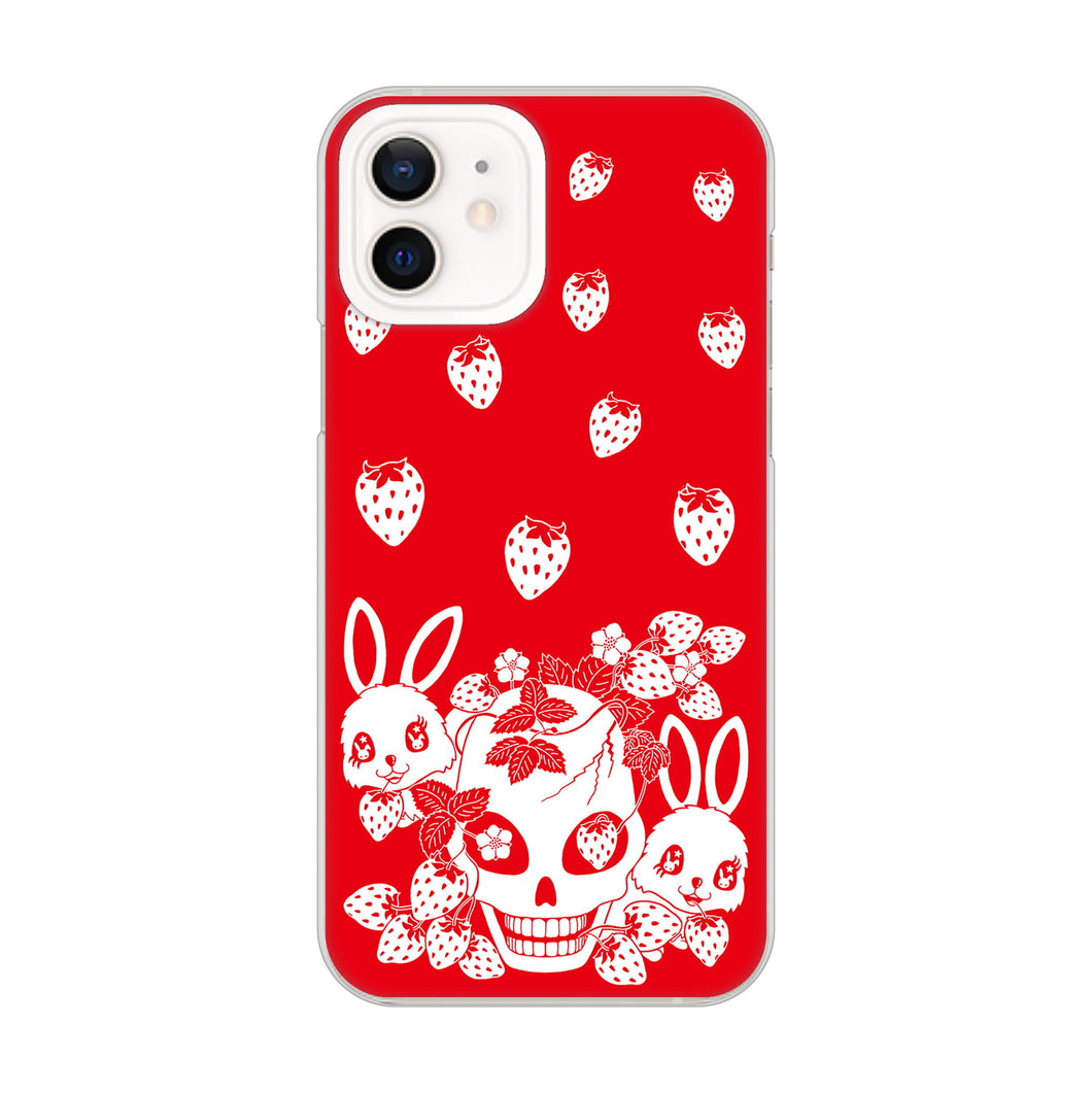 iPhone12 高画質仕上げ 背面印刷 ハードケース むかいあぐる 苺兎