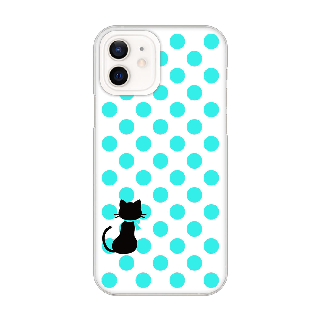 iPhone12 高画質仕上げ 背面印刷 ハードケース ネコとシンプルミルキー