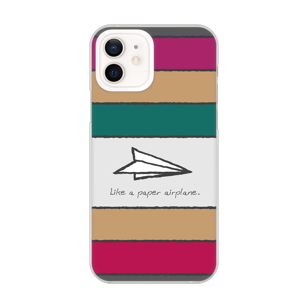 iPhone12 高画質仕上げ 背面印刷 ハードケース 【IA809 かみひこうき】