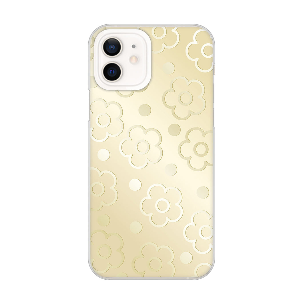 iPhone12 高画質仕上げ 背面印刷 ハードケース エンボス風デイジーシンプル