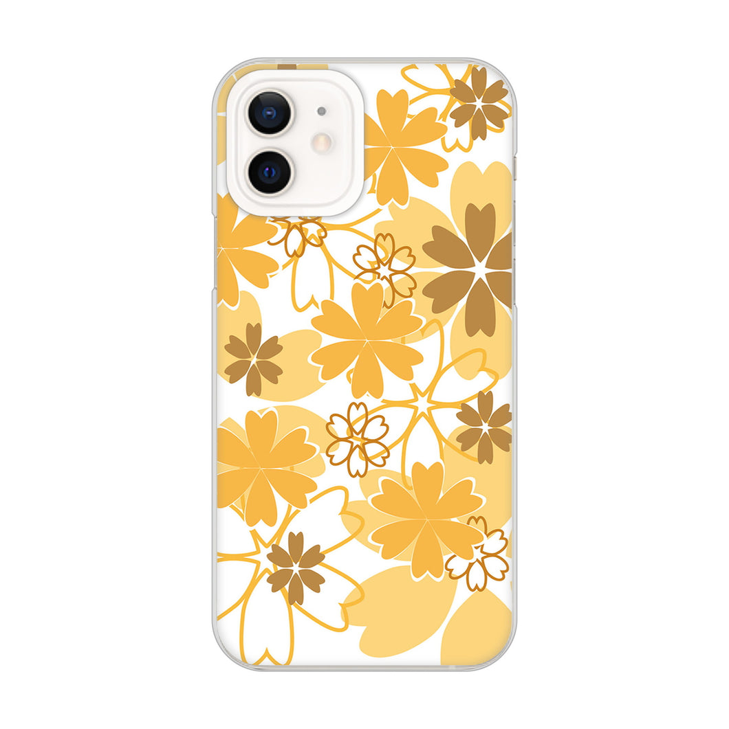 iPhone12 高画質仕上げ 背面印刷 ハードケース 重なり合う花