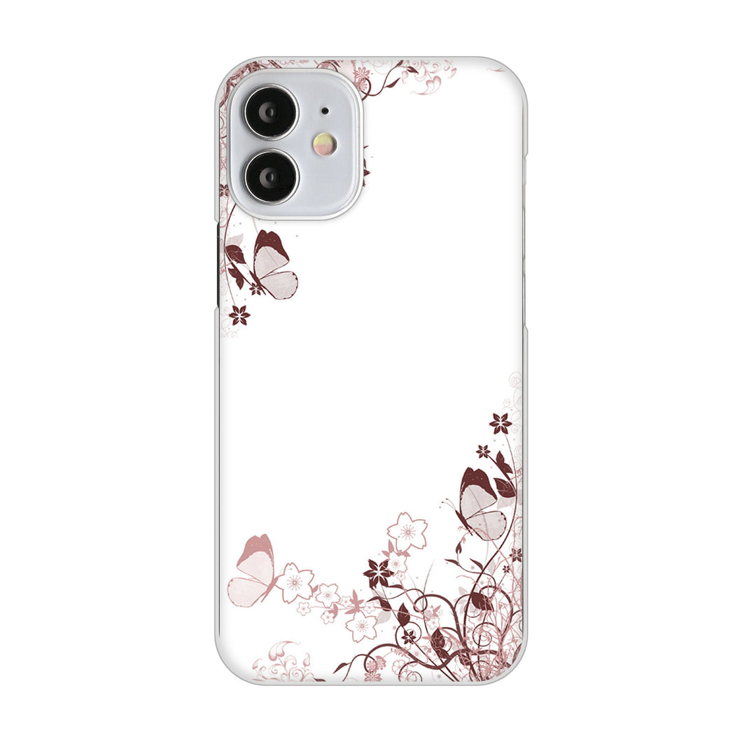 iPhone12 mini 高画質仕上げ 背面印刷 ハードケース バタフライ