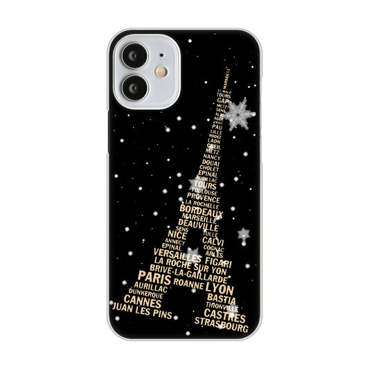 iPhone12 mini 高画質仕上げ 背面印刷 ハードケース エッフェル塔