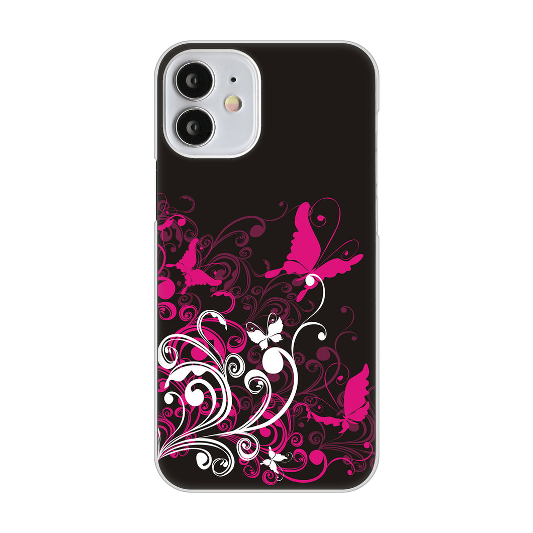 iPhone12 mini 高画質仕上げ 背面印刷 ハードケース バタフライ