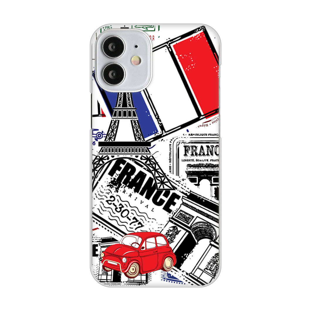 iPhone12 mini 高画質仕上げ 背面印刷 ハードケース LOVE フランス