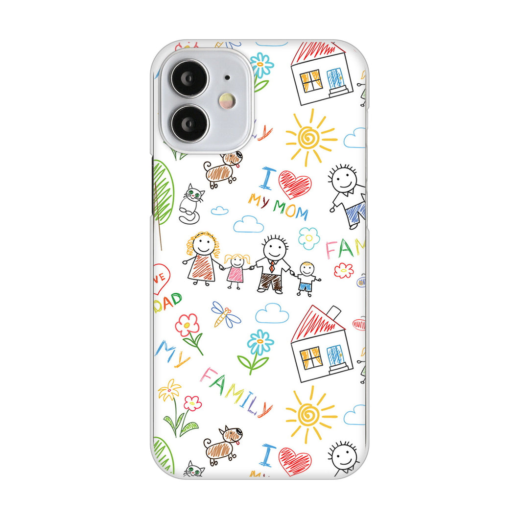 iPhone12 mini 高画質仕上げ 背面印刷 ハードケース カップル&ファミリー